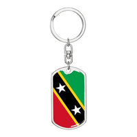 Thumbnail for St Kitts and Nevis Flag DogTag KeyChain