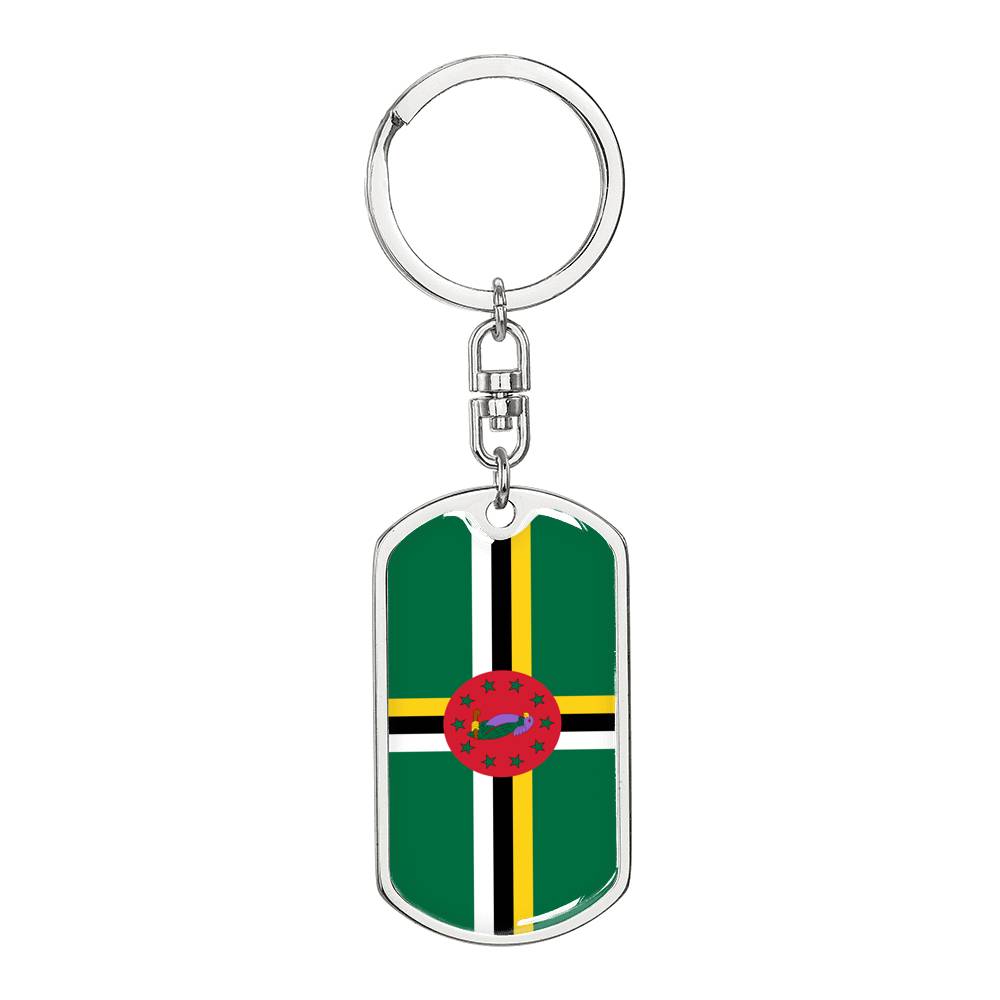 Dominica Flag DogTag KeyChain