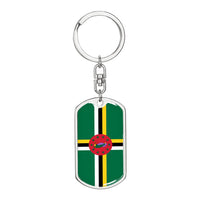 Thumbnail for Dominica Flag DogTag KeyChain