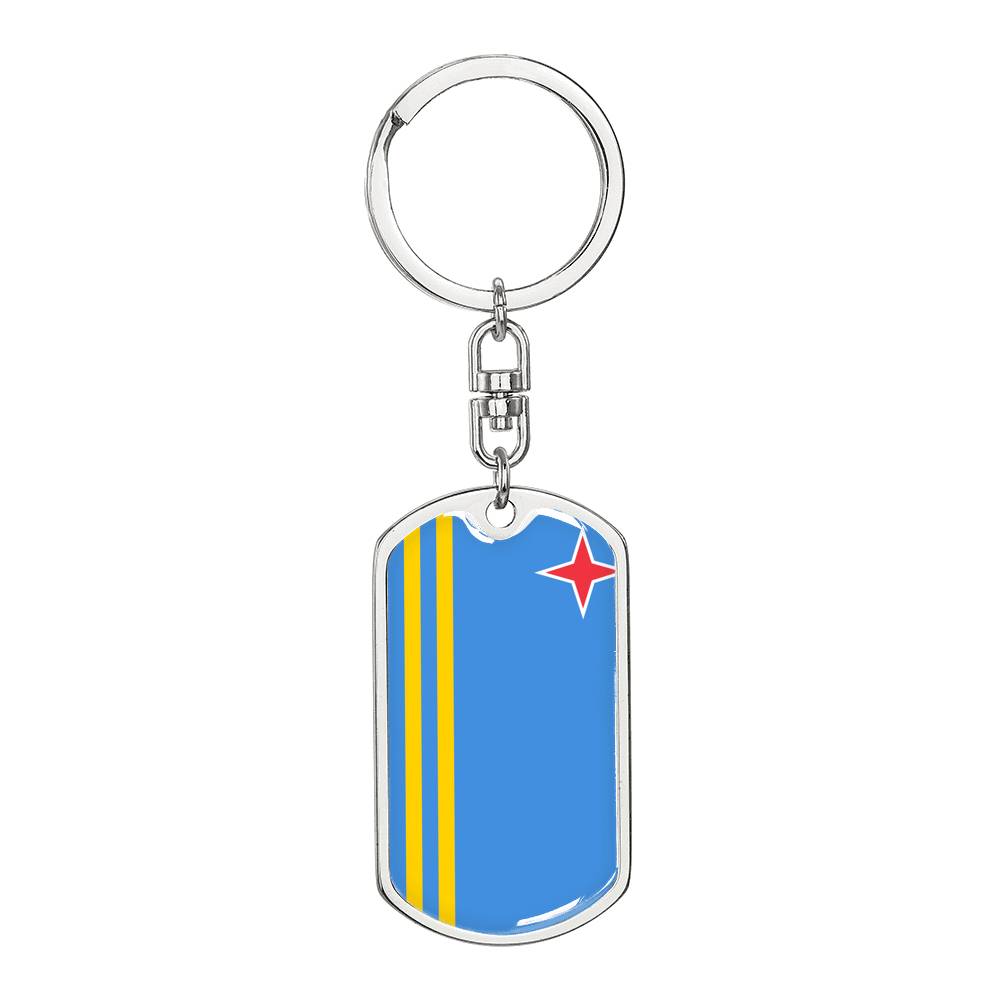 Aruba Flag DogTag KeyChain