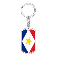 Thumbnail for Saba Flag DogTag KeyChain