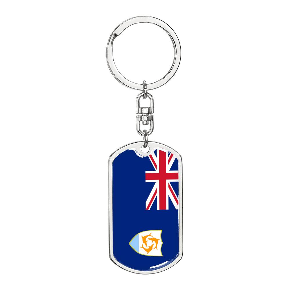 Anguilla Flag DogTag KeyChain
