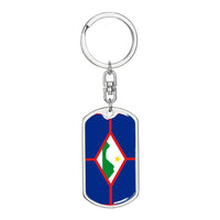 Thumbnail for St Eustatious Flag DogTag KeyChain