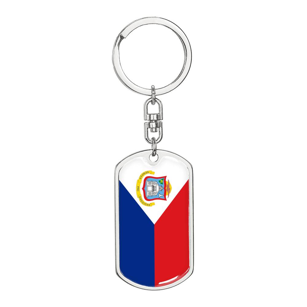 St. Maarten Flag DogTag KeyChain