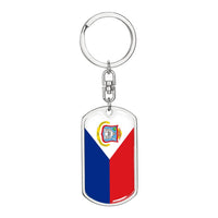 Thumbnail for St. Maarten Flag DogTag KeyChain