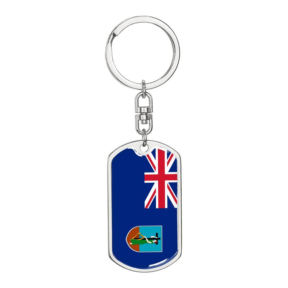 Montserrat Flag DogTag KeyChain