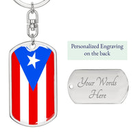 Thumbnail for Puerto Rico Flag DogTag KeyChain
