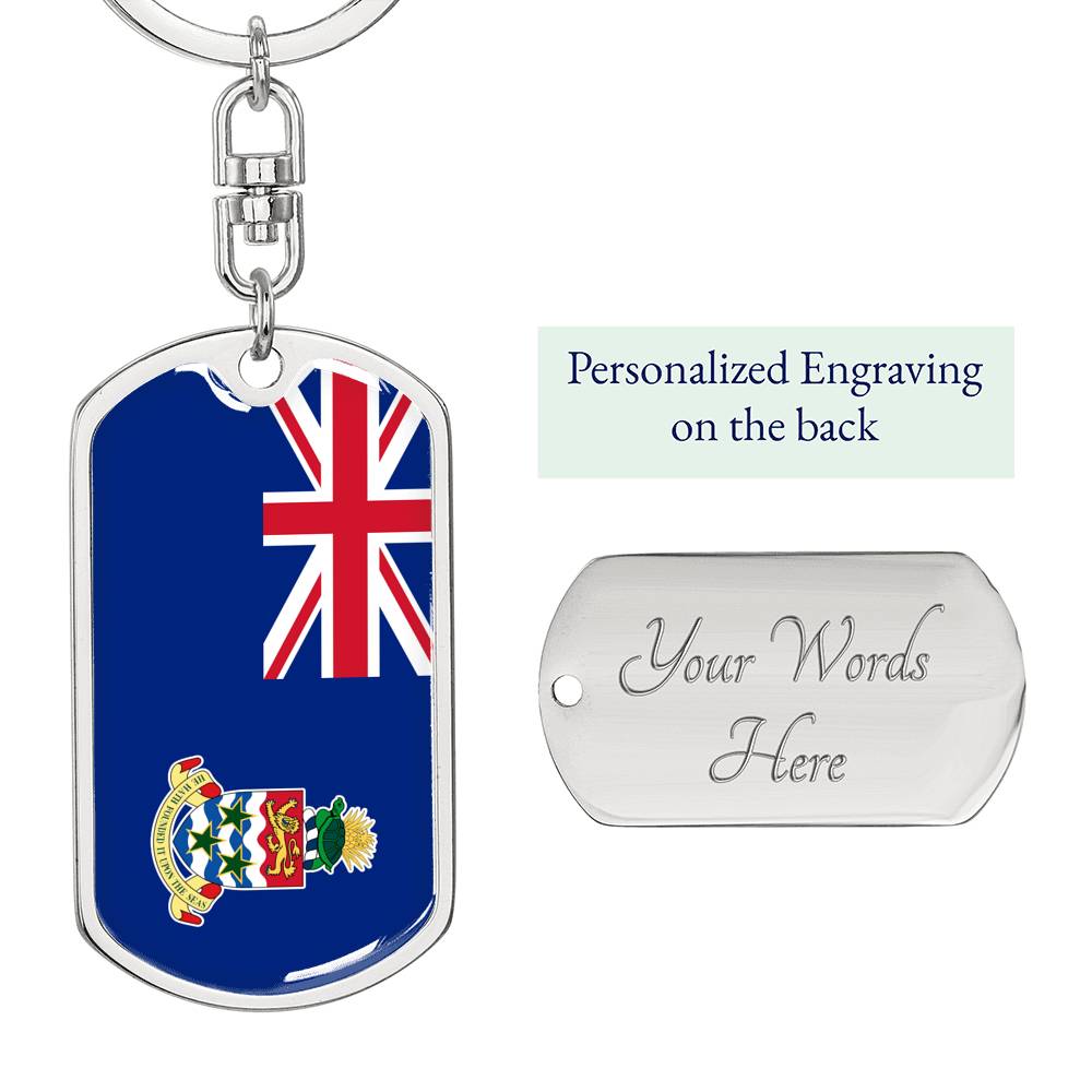 Cayman Islands Flag DogTag KeyChain