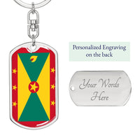 Thumbnail for Grenada Flag DogTag KeyChain