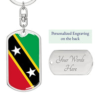 Thumbnail for St Kitts and Nevis Flag DogTag KeyChain