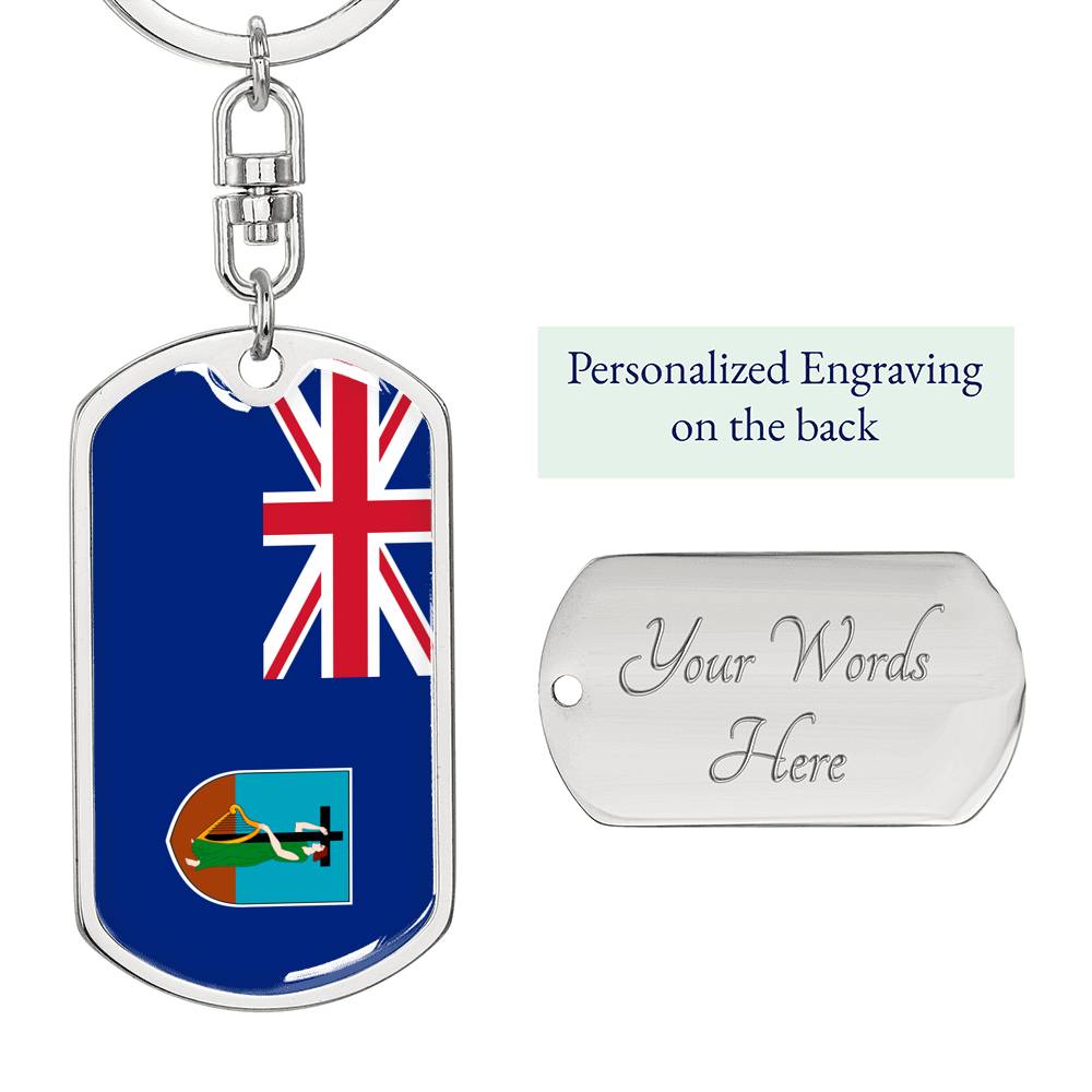 Montserrat Flag DogTag KeyChain