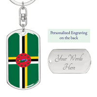 Thumbnail for Dominica Flag DogTag KeyChain