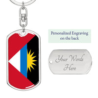 Thumbnail for Antigua and Barbuda Flag DogTag KeyChain