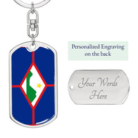 Thumbnail for St Eustatious Flag DogTag KeyChain