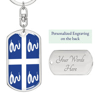 Thumbnail for Martinique Flag DogTag KeyChain