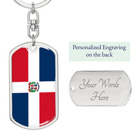 Thumbnail for Dominican Republic Flag DogTag KeyChain
