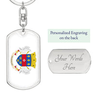 Thumbnail for St.Barths Flag DogTag KeyChain