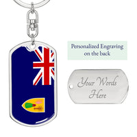 Thumbnail for Turks and Caicos Flag Island DogTag KeyChain