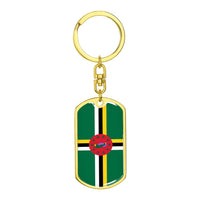Thumbnail for Dominica Flag DogTag KeyChain