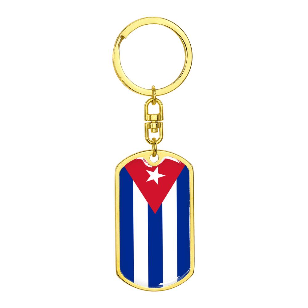 Cuba Flag DogTag KeyChain