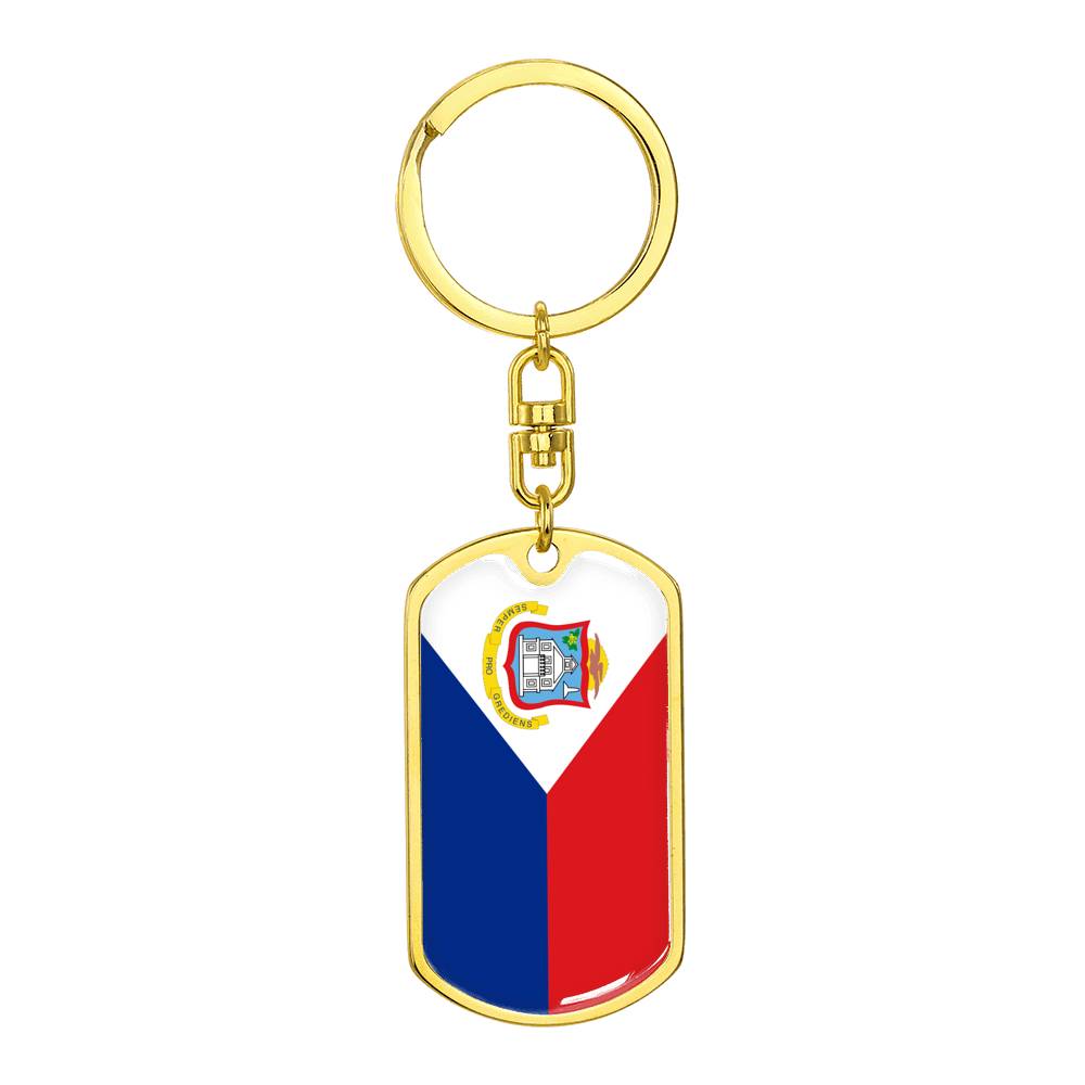 St. Maarten Flag DogTag KeyChain