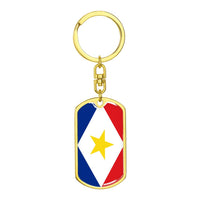 Thumbnail for Saba Flag DogTag KeyChain
