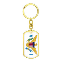 Thumbnail for United States Virgin Islands Flag DogTag KeyChain