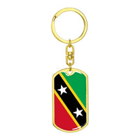 Thumbnail for St Kitts and Nevis Flag DogTag KeyChain