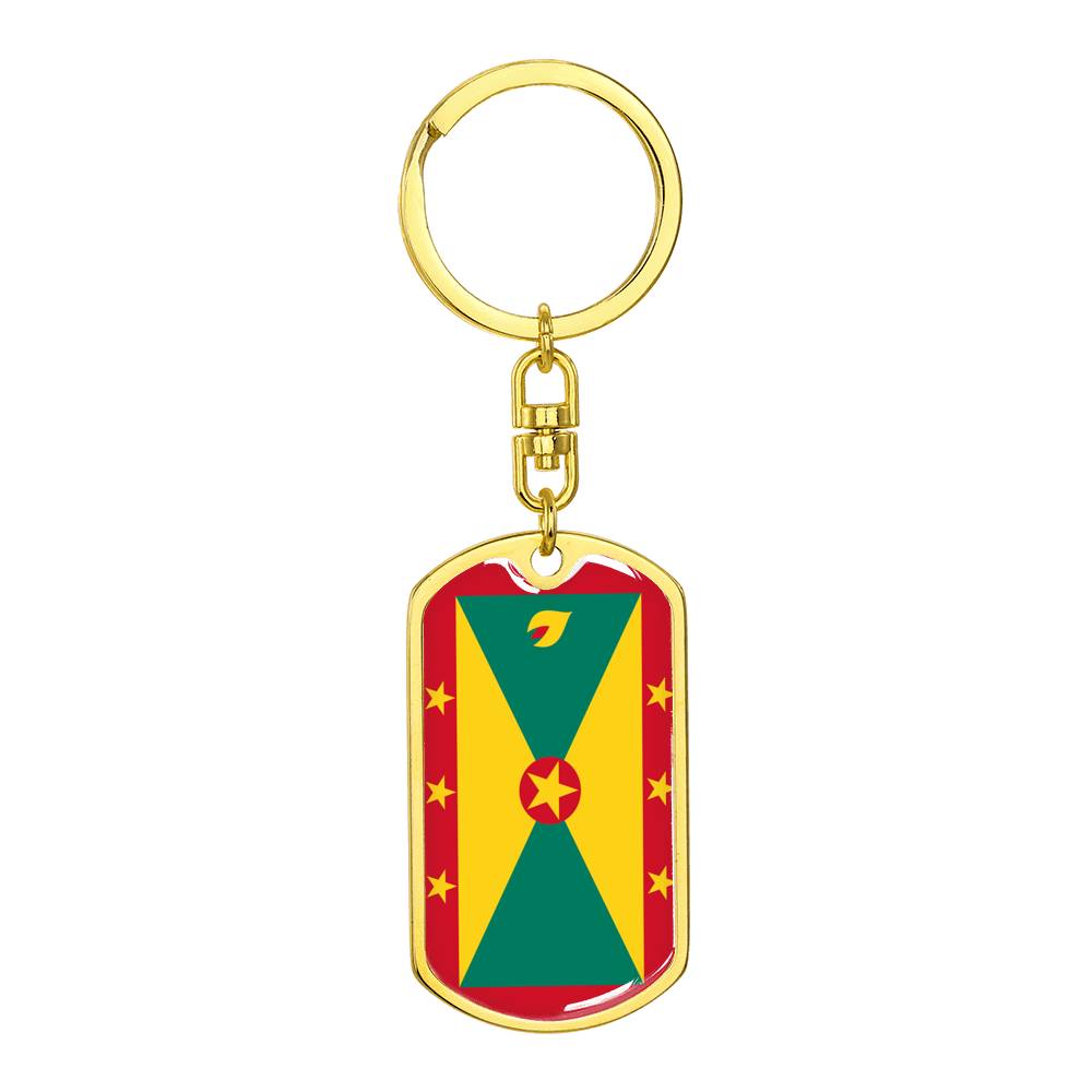 Grenada Flag DogTag KeyChain