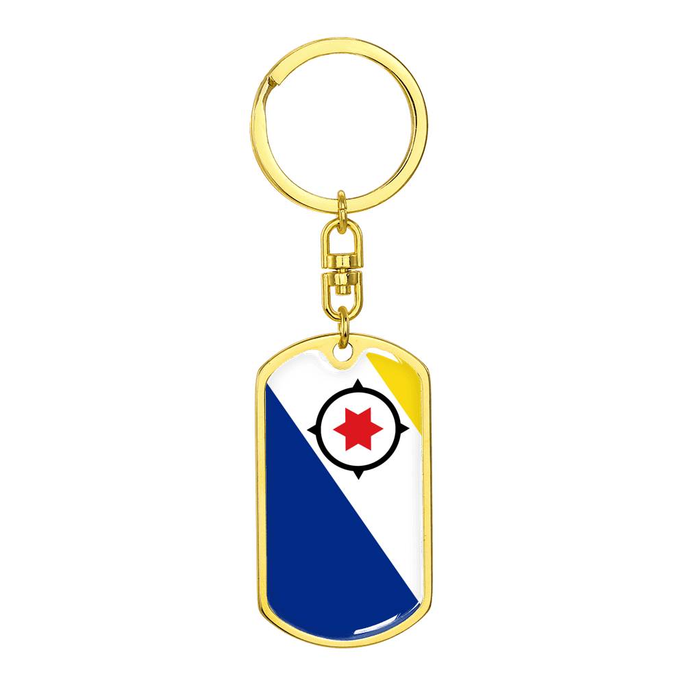 Bonaire Flag DogTag KeyChain