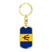 Thumbnail for Barbados Flag DogTag KeyChain