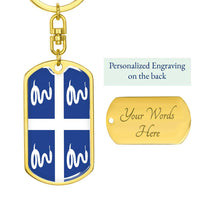Thumbnail for Martinique Flag DogTag KeyChain
