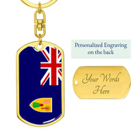 Thumbnail for Turks and Caicos Flag Island DogTag KeyChain