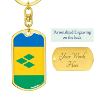 Thumbnail for St Vincent and the Grenadines Flag DogTag KeyChain